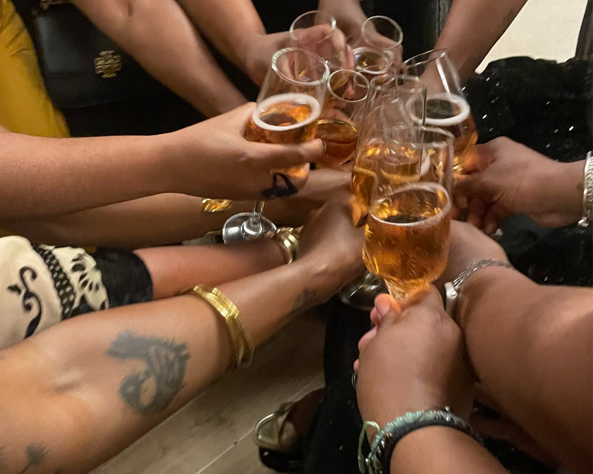 A toast among friends